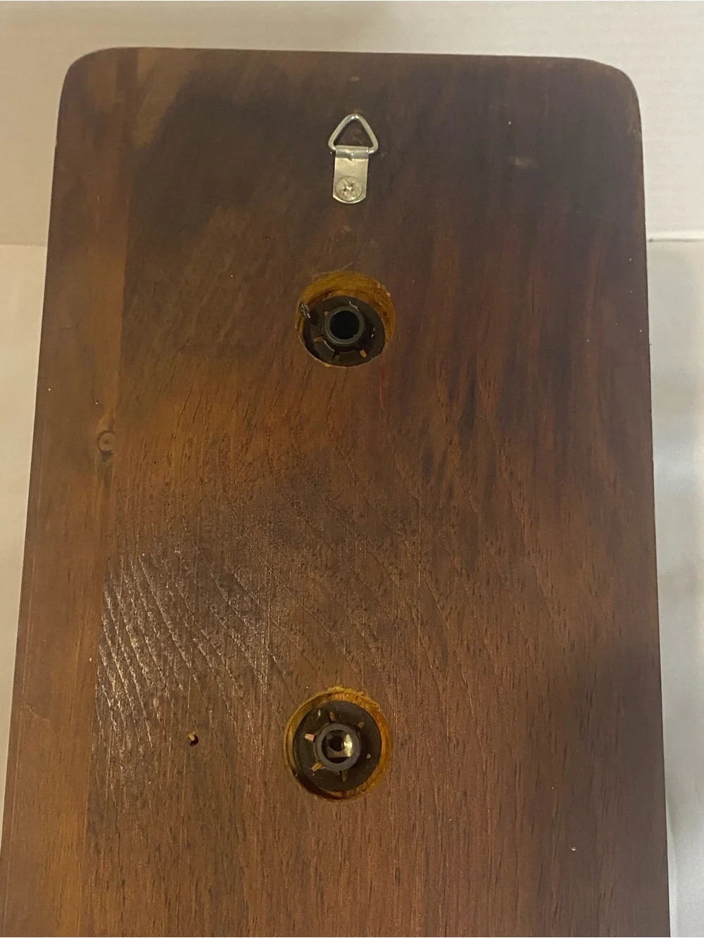 Brass and Wood Wall Weather Station - Brown and Gold